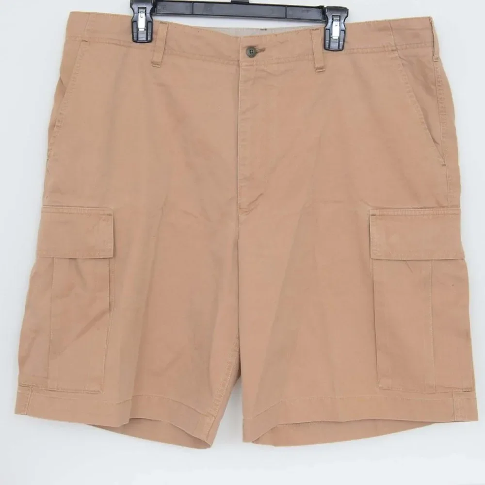 Tommy Hilfiger Men's 40 Khaki Cargo Short Adjustable Belt Straps Cotton Vacation - Picture 2 of 7